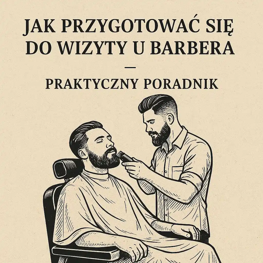 Mężczyzna na fotelu barberskim - wizyta w Radomiu
