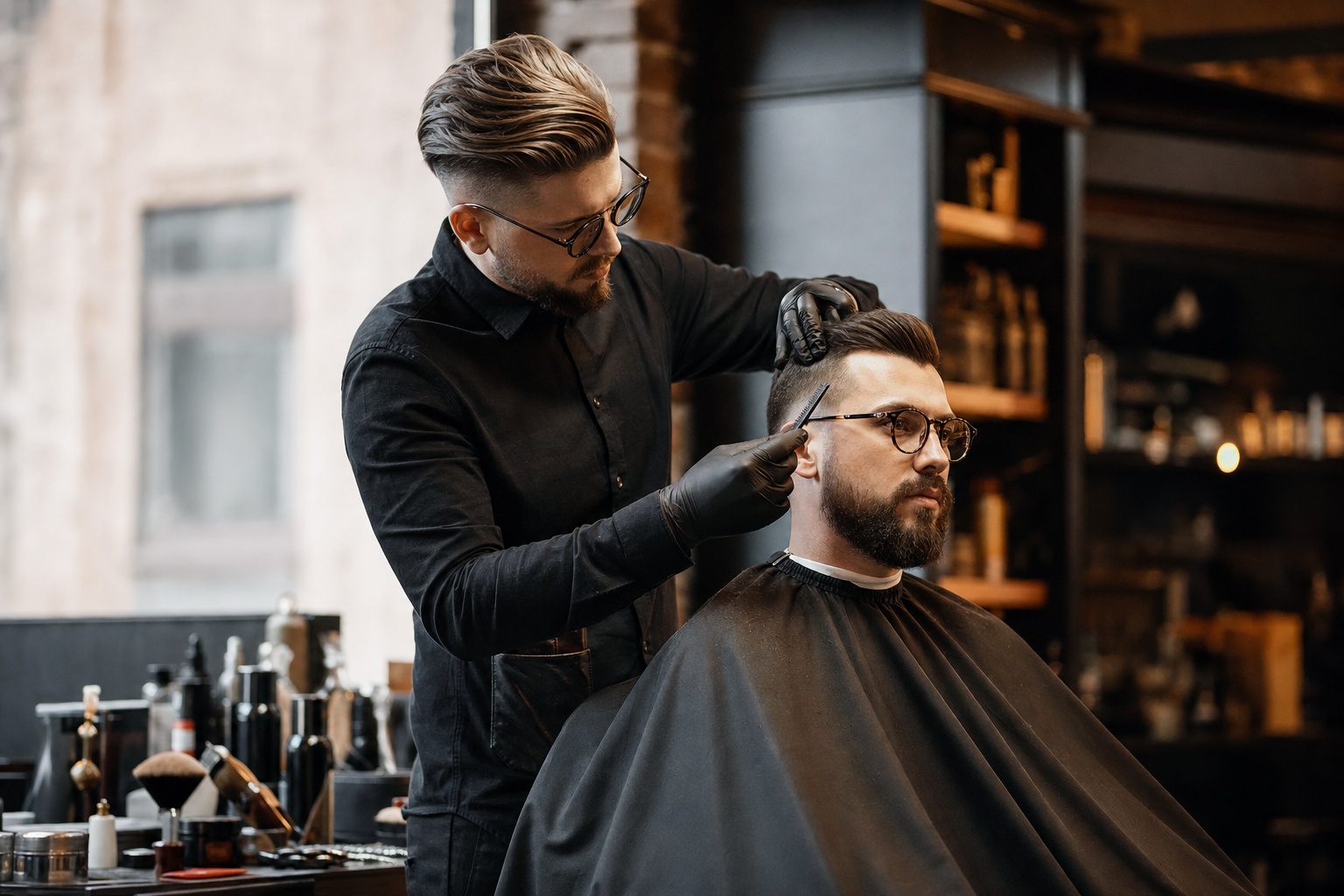 Barber Radom dla mężczyzn w okularach: fryzura i broda, które dobrze współgrają z oprawkami